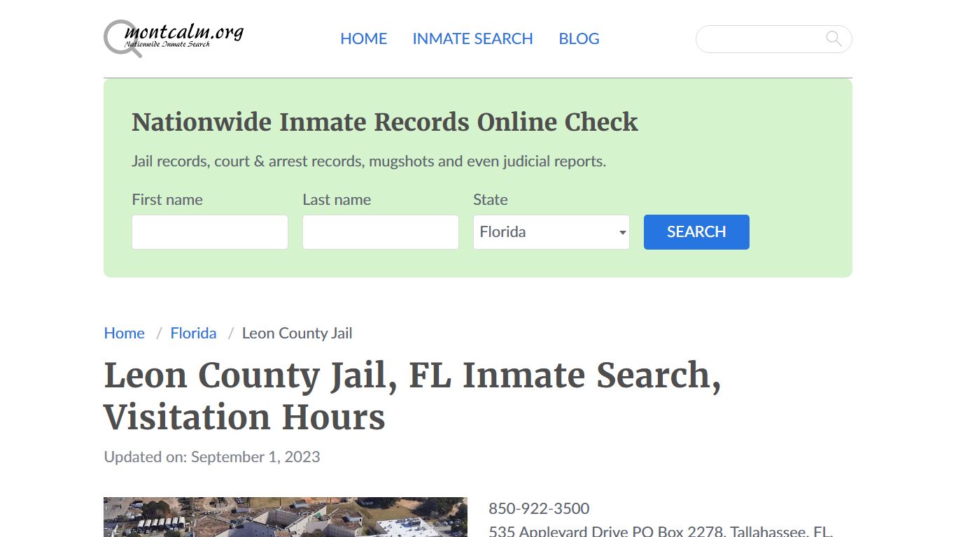 Leon County Jail , FL Inmate Search, Visitation Hours